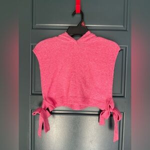 Maeve by Anthropologie Pink Crop Top with Tie Details